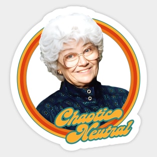 Sophia Petrillo ∆ Chaotic Neutral ∆ Golden Girls Sticker